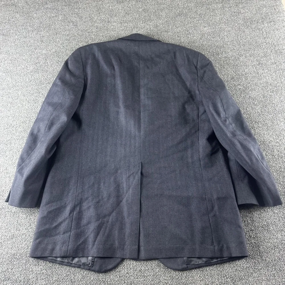 Brooks Brothers Blazer Mens 44 Blue Wool Herringbone Sport Coat Jacket USA